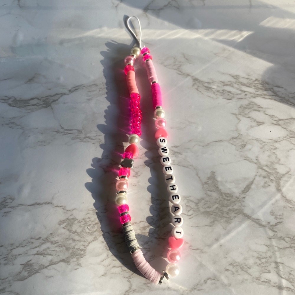 Beaded phone charm Sweetheart